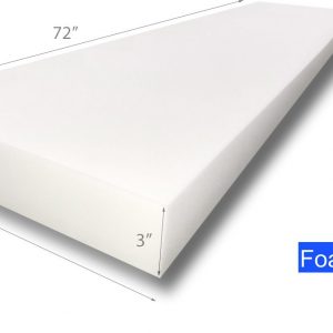 High Density 3" Height x 24" Width x 72" Length