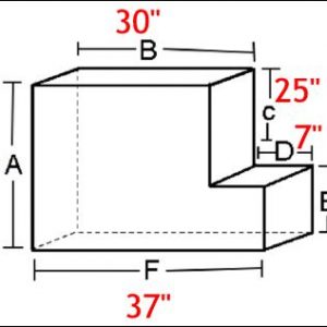 2 pcs. of 6x31x37 "L" shaped + 1 pc. of 6x30x31 FoamTouch High Density Custom Cuts