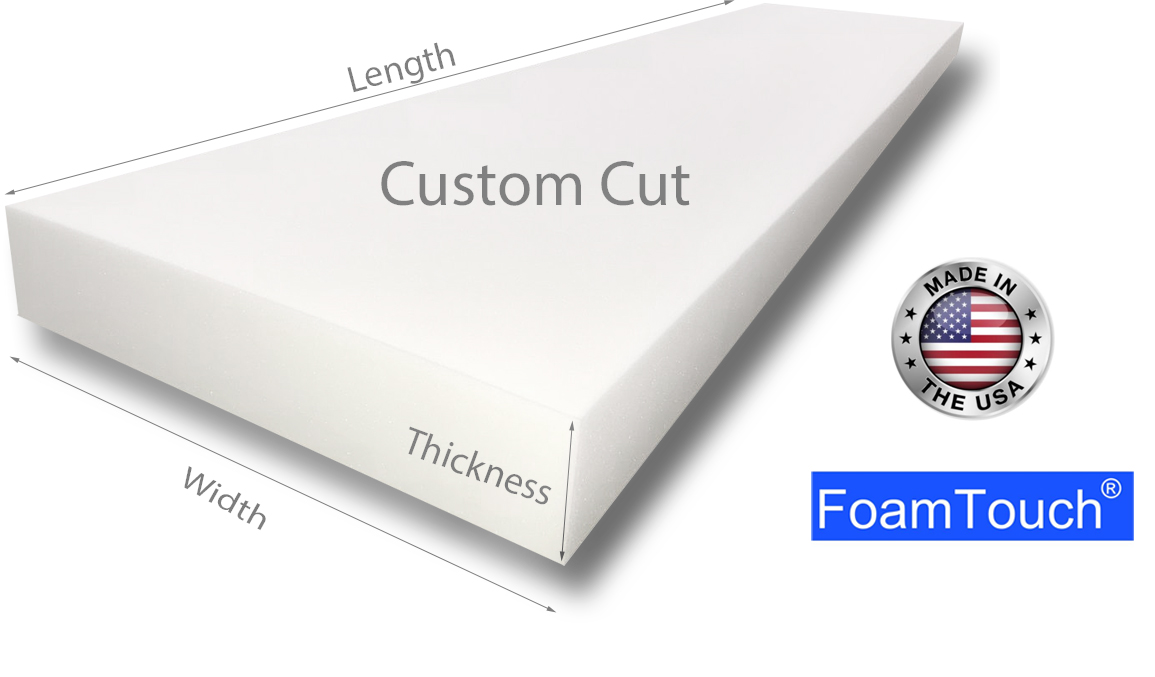 FoamTouch Upholstery Foam Cushion High Density 5 Height x 32 Width x 58 Length Made in USA 
