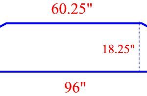 FoamTouch high density 3"x18.25"x(60.25"-96") Trapezoid custom cuts