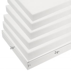 FoamTouch Upholstery Foam Cushion Medium Density 4 inch Height x 24 inch Width x 72 inch Length, White