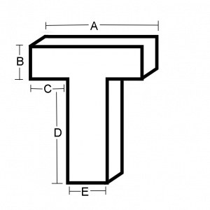 Custom Cut T Shaped