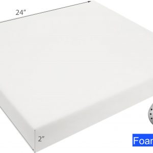 High Density 2" Height x 24" Width x 24" Length